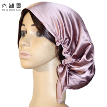 19mm/22mm/25mm Pure Silk Sleep night cap,silk bonnet with lace prevent hair from getting messy OEKO-Tex100